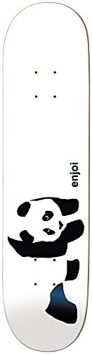 Enjoi Panda Logo R7 Skateboard Deck, Whitey, 7.75