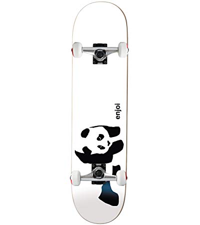 Enjoi Whitey Panda Complete Skateboard - 7.75 w/Raw Trucks & Wheels