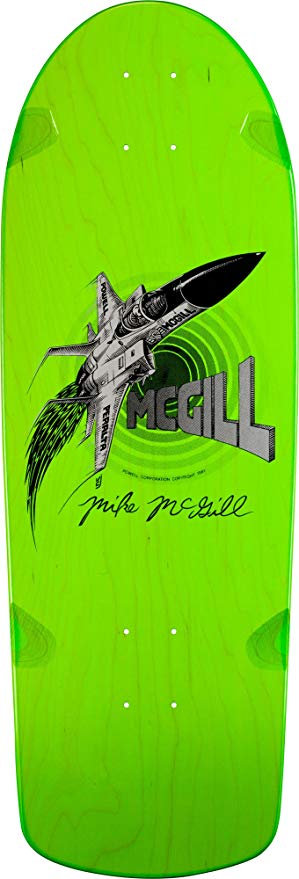 Powell-Peralta Mike Mcgill Jet Skateboard Deck, Green