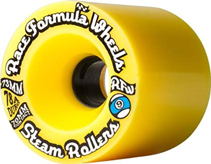 Sector 9 Race Steam Roller 73mm 78a Yellow Center Set Skateboard Wheels (Set of 4)