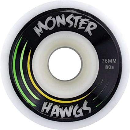 Hawgs Monster 80a 76mm White Skate Wheels