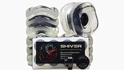Shark Wheel 78a Ghost Formula Clear Abec 9 bearings with built-in spacers and speed rings