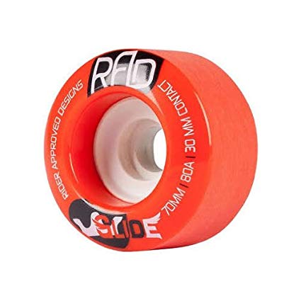 RAD Glide 70mm 80a Red Longboard Skateboard Wheels Set of 4