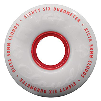 Ricta Clouds Skateboard Wheels, Red, 58mm, 86a
