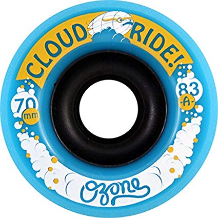 Cloud Ride Wheels Ozone Cyan Skateboard Wheels - 70mm 83a (Set of 4)
