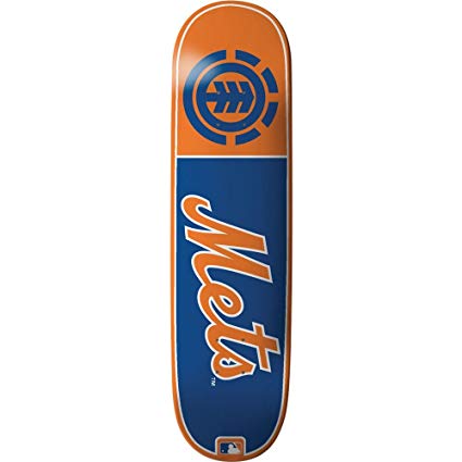 Element MLB Club Mets Skateboard Deck -8.25 Featherlight DECK ONLY