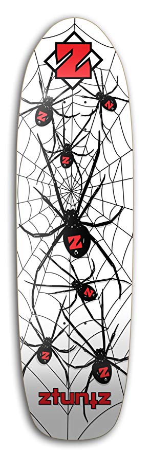 ztuntz skateboards Z Widow Old School Skateboard Deck, 8.50 x 32-Inch/14.5-Inch WB, Black/Red/White